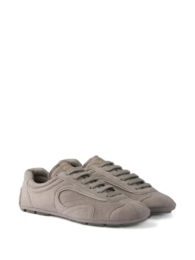 Prada Montecarlo Re-edition 2005 Suede Sneakers In Gray
