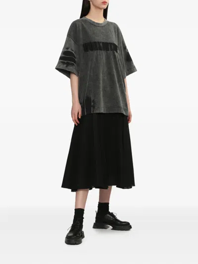 Juunj Cotton Skirt In Black