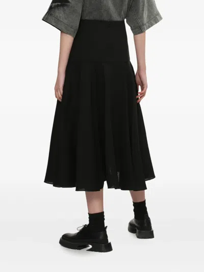 Juunj Cotton Skirt In Black
