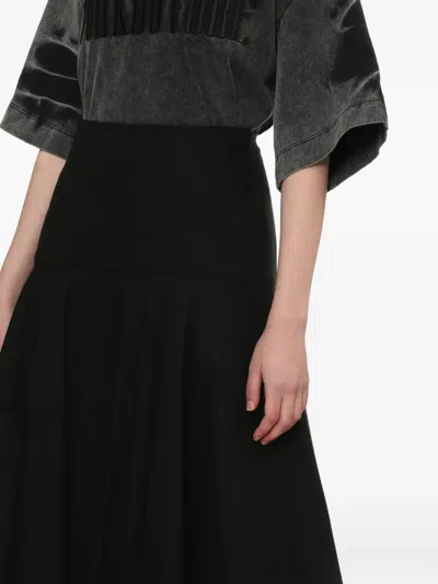 Juunj Cotton Skirt In Black