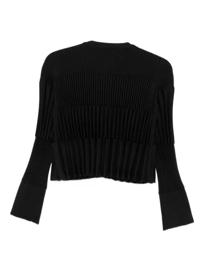 Cfcl Pleated Cardigan In Black
