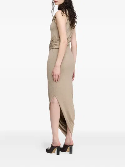 Jw Anderson Tie Detail Sleeveless Dress In Neutral