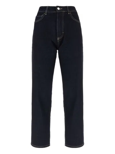 Icon Denim 'daddy Jean' Blue Jeans With Logo Detail On The Rear And Logo Patch On The Rear In Blue
