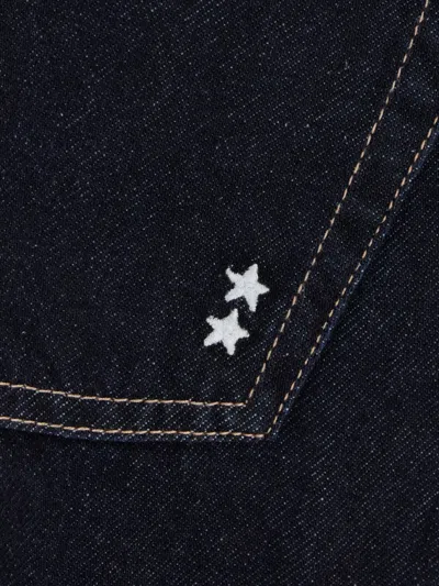 Icon Denim 'daddy Jean' Blue Jeans With Logo Detail On The Rear And Logo Patch On The Rear In Blue