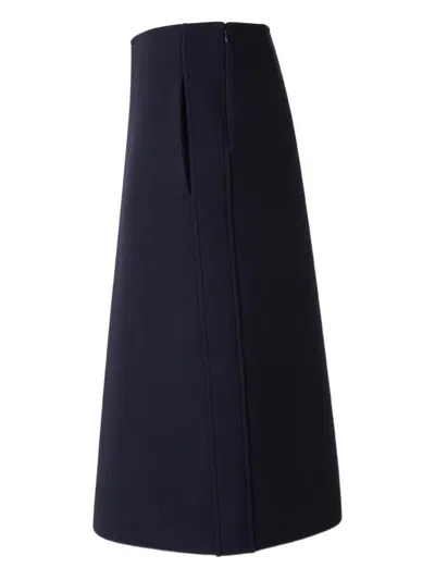Jil Sander Pocket-detail Straight Midi Skirt In Blue