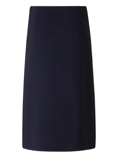 Jil Sander Pocket-detail Straight Midi Skirt In Blue
