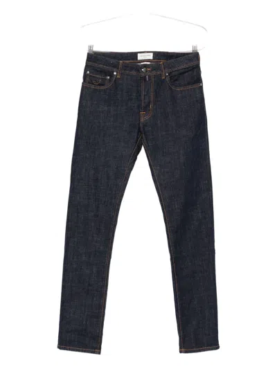 Jacob Cohen Straight Leg Denim Jeans With Classic Five-pocket Design In Blue
