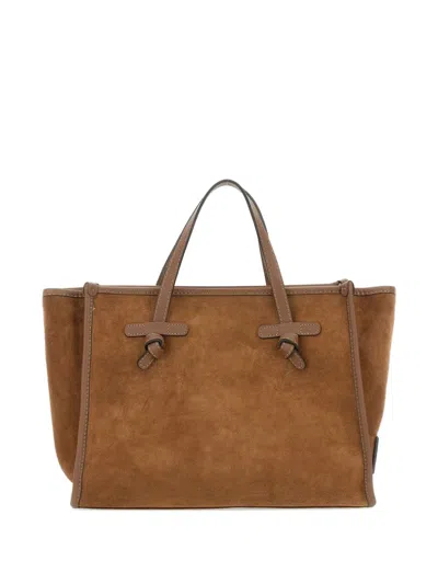 Marcella Club Knot-detail Suede Tote Bag