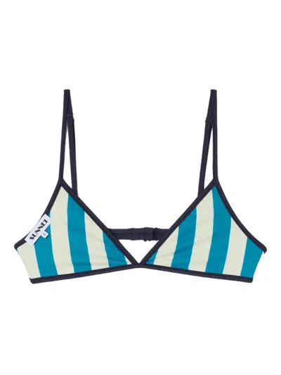 Sunnei Triangle Reversible Bikini Top In Black