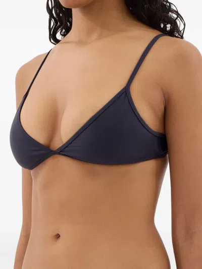Sunnei Triangle Reversible Bikini Top In Black