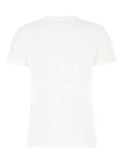 Max Mara Logo-embroidered T-shirt In White