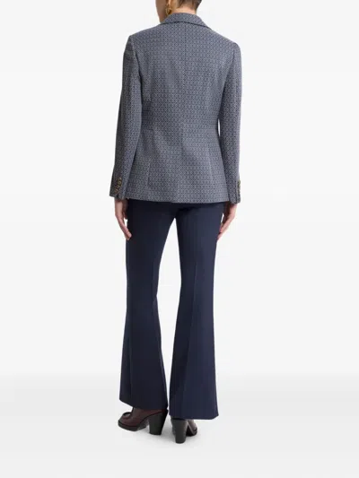 Etro Single Button Closure Blazer In Gray