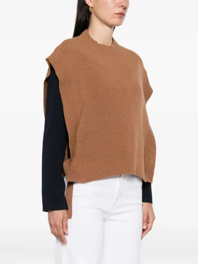 Apc Strap-detail Vest In Brown