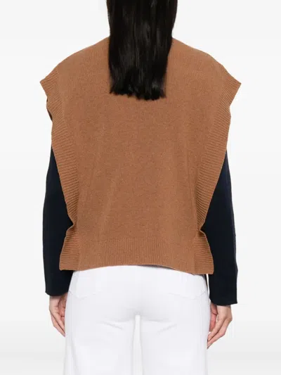 Apc Strap-detail Vest In Brown