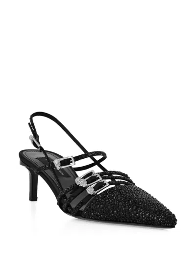 Philipp Plein Slingback-pumps Mit Kristallen In Black