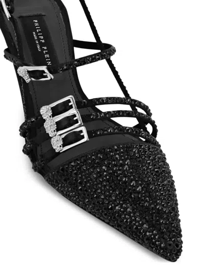 Philipp Plein Slingback-pumps Mit Kristallen In Black