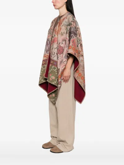 Pierre-louis Mascia Floral-patterned Wool Cape