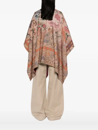 Pierre-louis Mascia Floral-patterned Wool Cape
