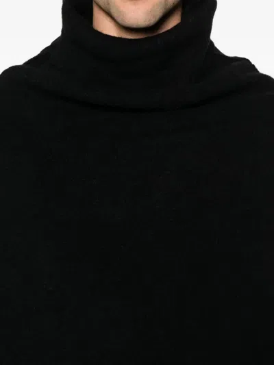 Rick Owens Shroud Hooded Jumper In Black