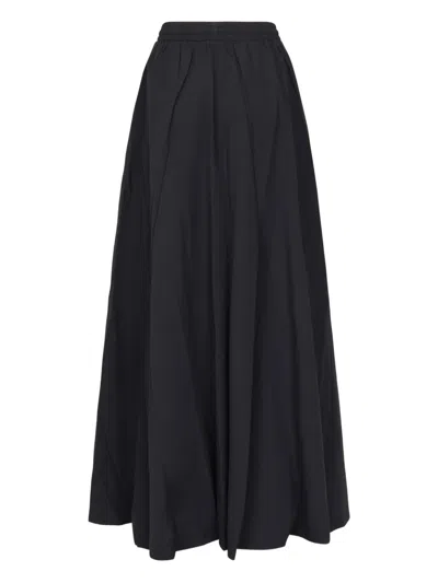 Balenciaga Elastic-waistband Pleated Skirt In Black