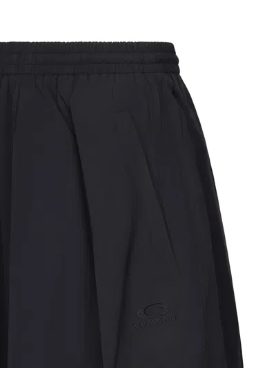 Balenciaga Elastic-waistband Pleated Skirt In Black