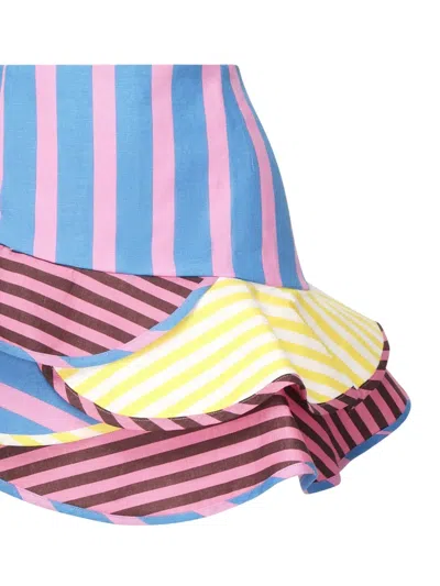 Celia B Maite Striped Ruffled Skirt