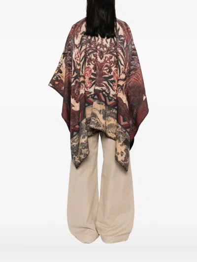 Pierre-louis Mascia Printed Wool Poncho