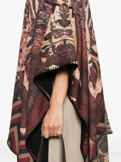 Pierre-louis Mascia Printed Wool Poncho