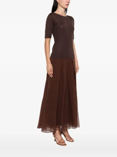 Brunello Cucinelli Women Cashmere And Silk Sweater In Brown