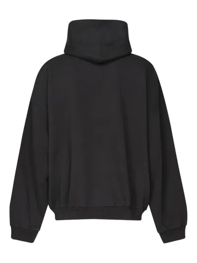 Balenciaga Optical Eye-chart Print Hoodie In Black
