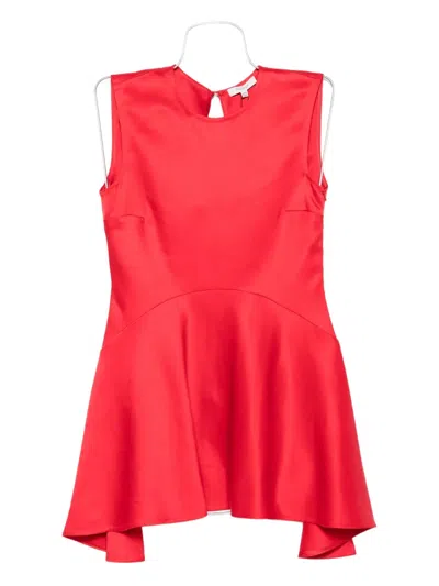 Jw Anderson Sleeveless Asymmetric Blouse In Red