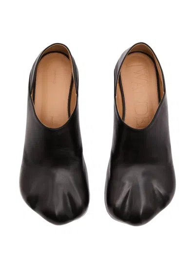 Jw Anderson Paw Leather Loafers In Black