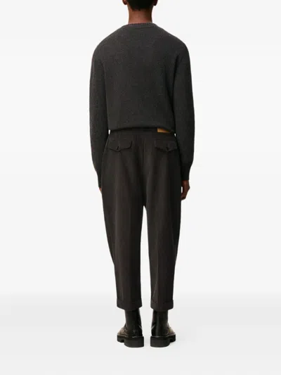 Ami Alexandre Mattiussi Pleated Cuffed Trousers In Gray