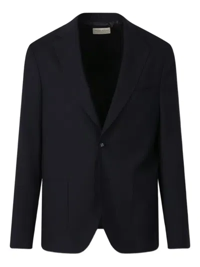 Officine Generale Wool Single-breasted Blazer In Black