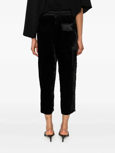 Rick Owens Women Drawstring Astaires Cropped Trousers In Black