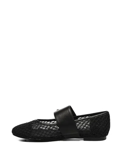 Coccinelle C-me Leather-buckle Mesh Ballet Flats