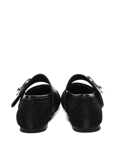 Coccinelle C-me Leather-buckle Mesh Ballet Flats
