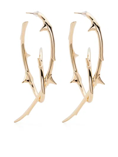 Shaun Leane Rose Thorn Hoop Earrings In Metallic