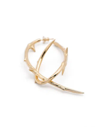 Shaun Leane Rose Thorn Hoop Earrings In Metallic