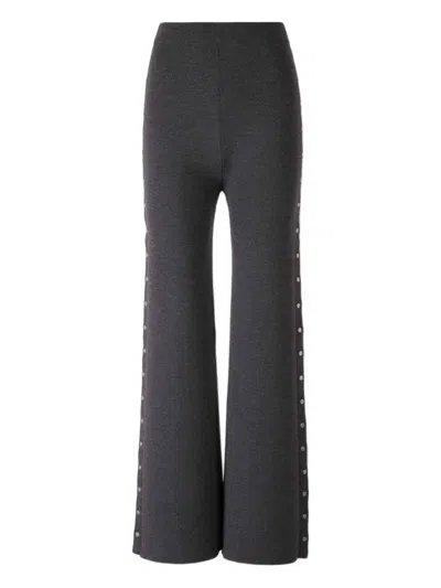 Jil Sander Knit Trousers Buttons In Blue