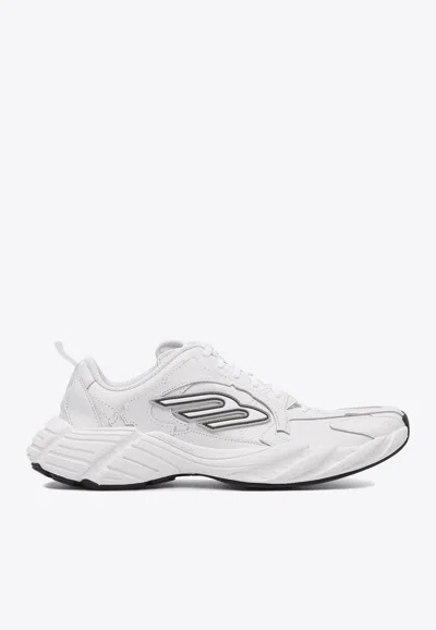 Balenciaga Men White Cowskin And Polyester Monday Shoe Sneakers