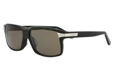 Pre-owned Cartier Square Sunglasses/30002187001) In Black/grey (ct0076sa