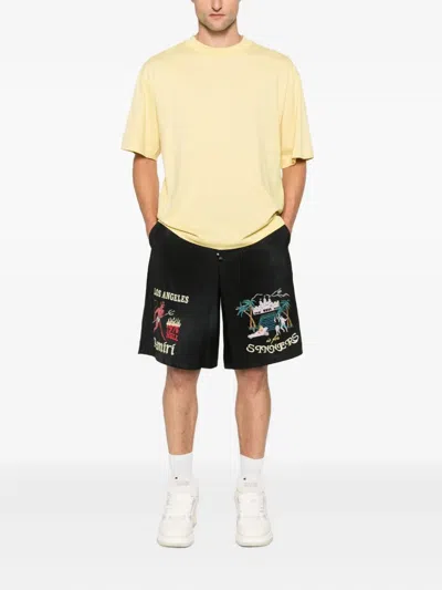 Amiri Embroidered-design Shorts In Blue