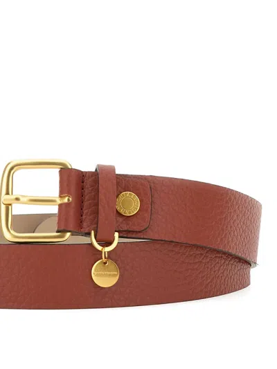 Gianni Chiarini Leather Buckle Belt In Brown