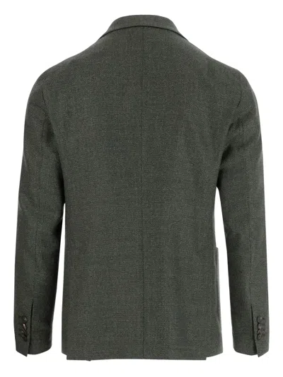 Tagliatore Single Breasted Wool Jacket In Green