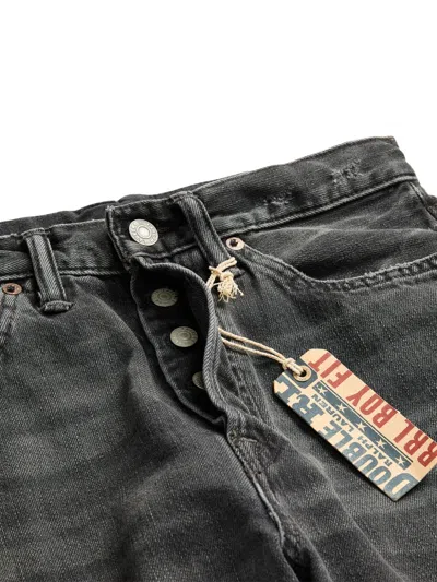 Rrl Jeans In Distressed-optik In Black