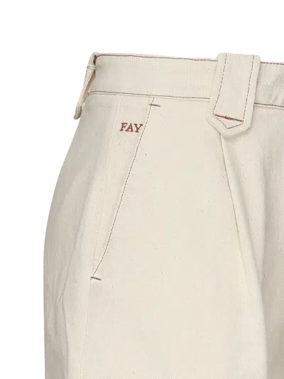 Fay Cotton Shorts With Cuff In Neutral