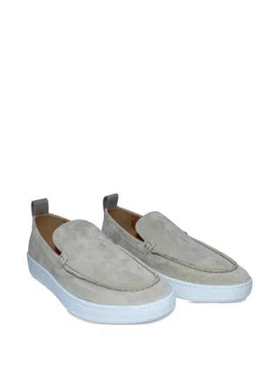 Lanvin Suede Loafers In Neutral