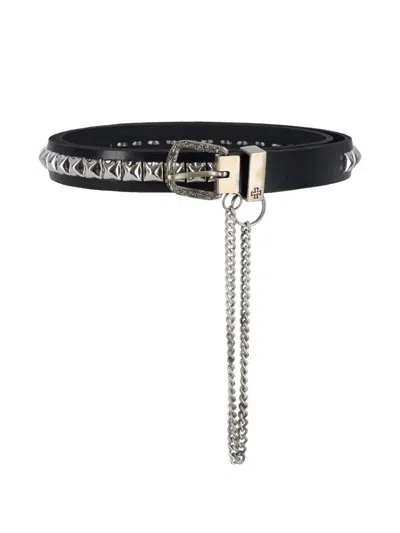 Enfants Riches Deprimes Simple Rosa Chain Belt In Black