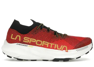 Pre-owned La Sportiva Men's  Prodigio Pro Sneakers In Mountain Red/yellow In Multi